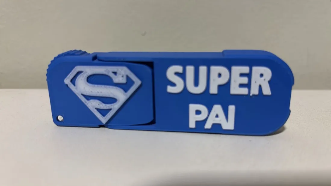 Chaveiro Super Pai em impressão 3D para o Dia dos Pais