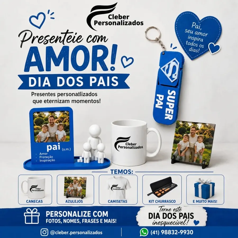 Produto personalizado produzido pela Cleber Personalizados